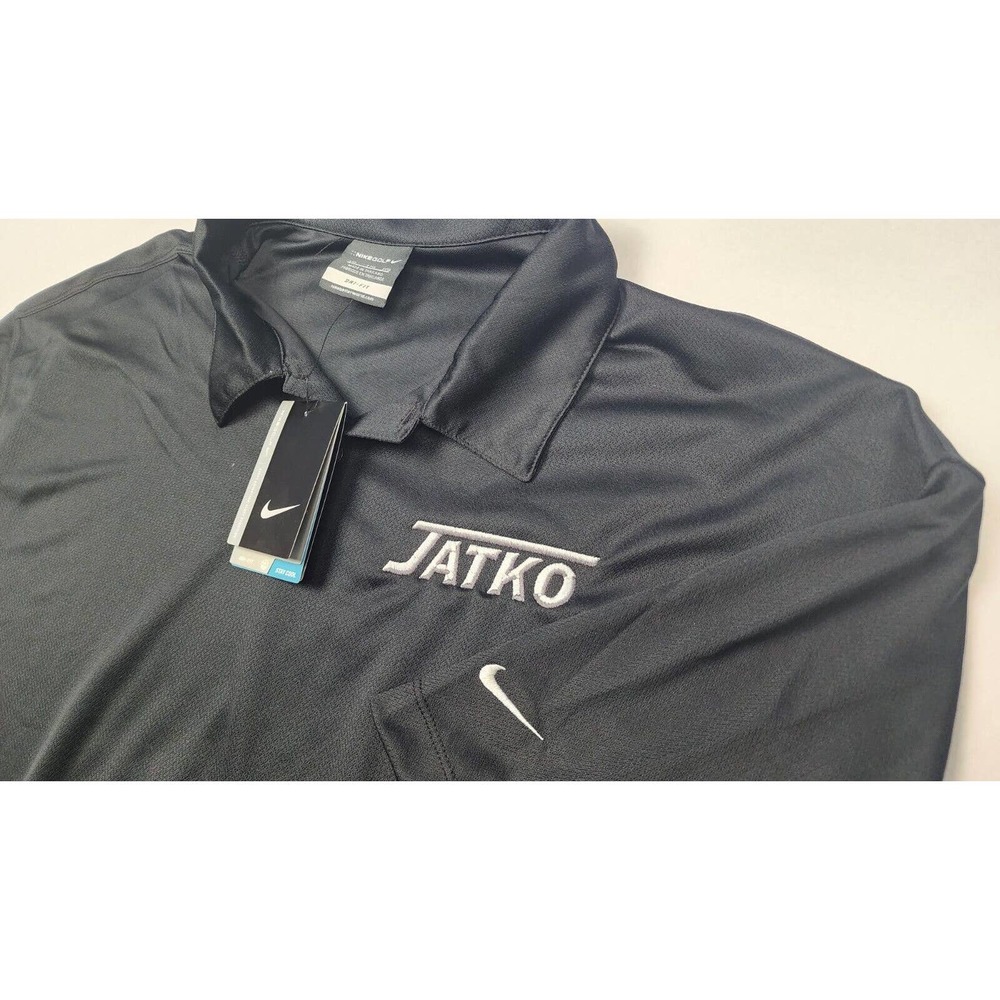 ✅ NEW with Tags Nike Golf Men’s Dri-Fit Polo Shirt Company Logo Black Size 2XL